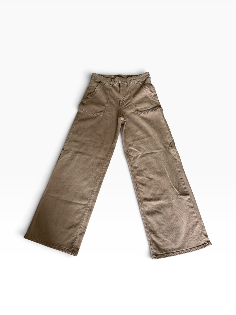 American Eagle Outfitters Wide-Leg Chinos - Khaki